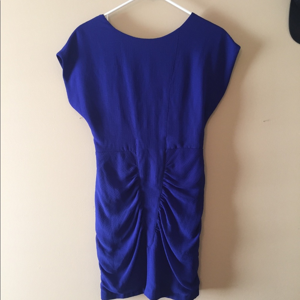 Blue open back mini